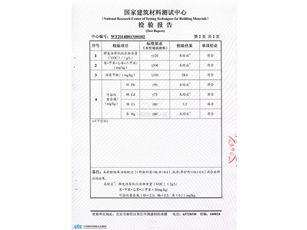voc、苯、甲醛检测报告